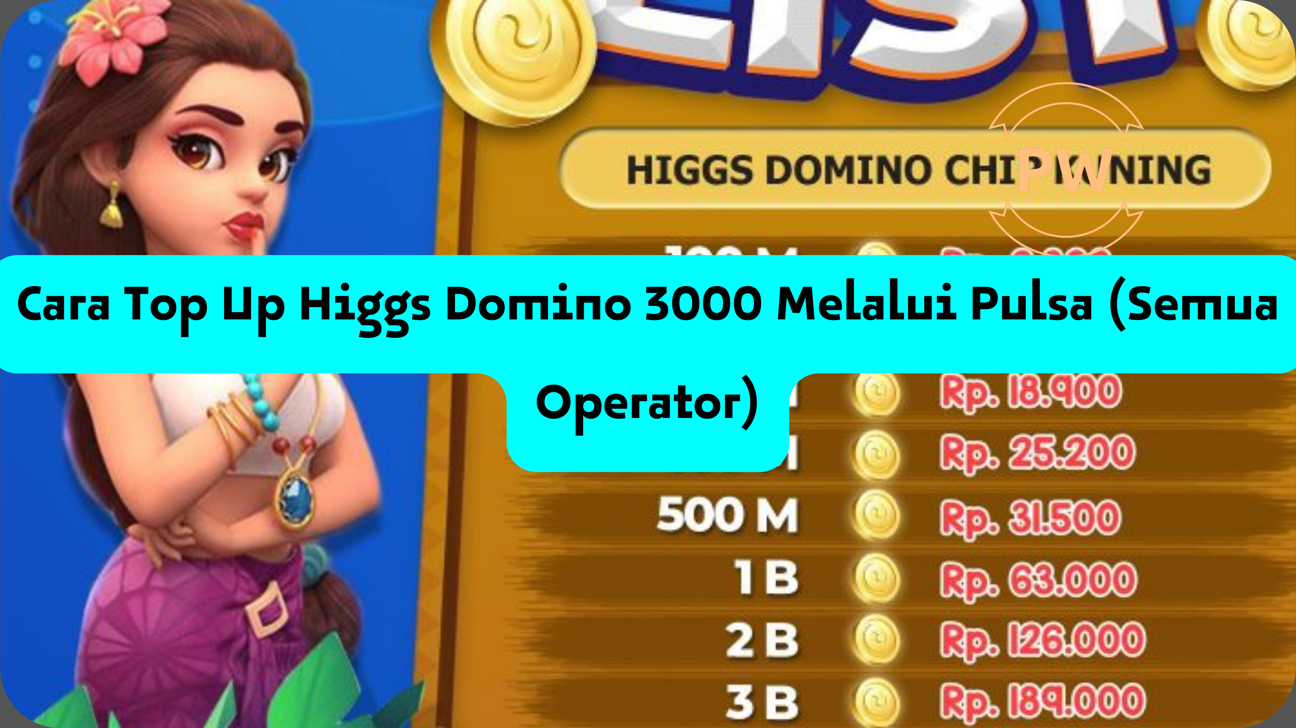 Cara Top Up Higgs Domino 3000 Melalui Pulsa (Semua Operator)