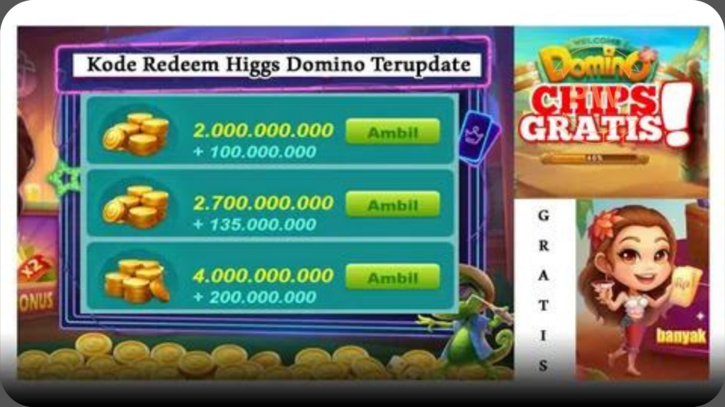 Tips untuk Menukar Kode Chip Gratis Higgs Domino